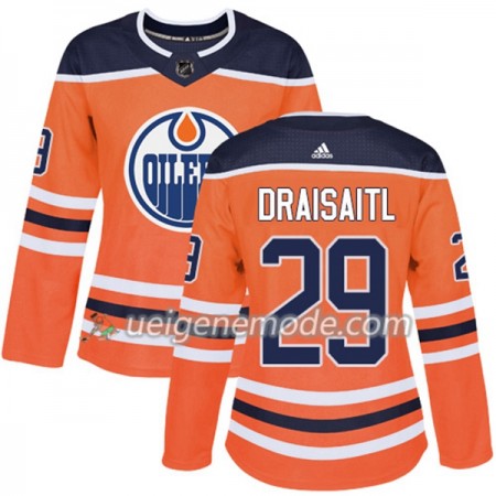 Dame Eishockey Edmonton Oilers Trikot Leon Draisaitl 29 Adidas 2017-2018 Orange Authentic